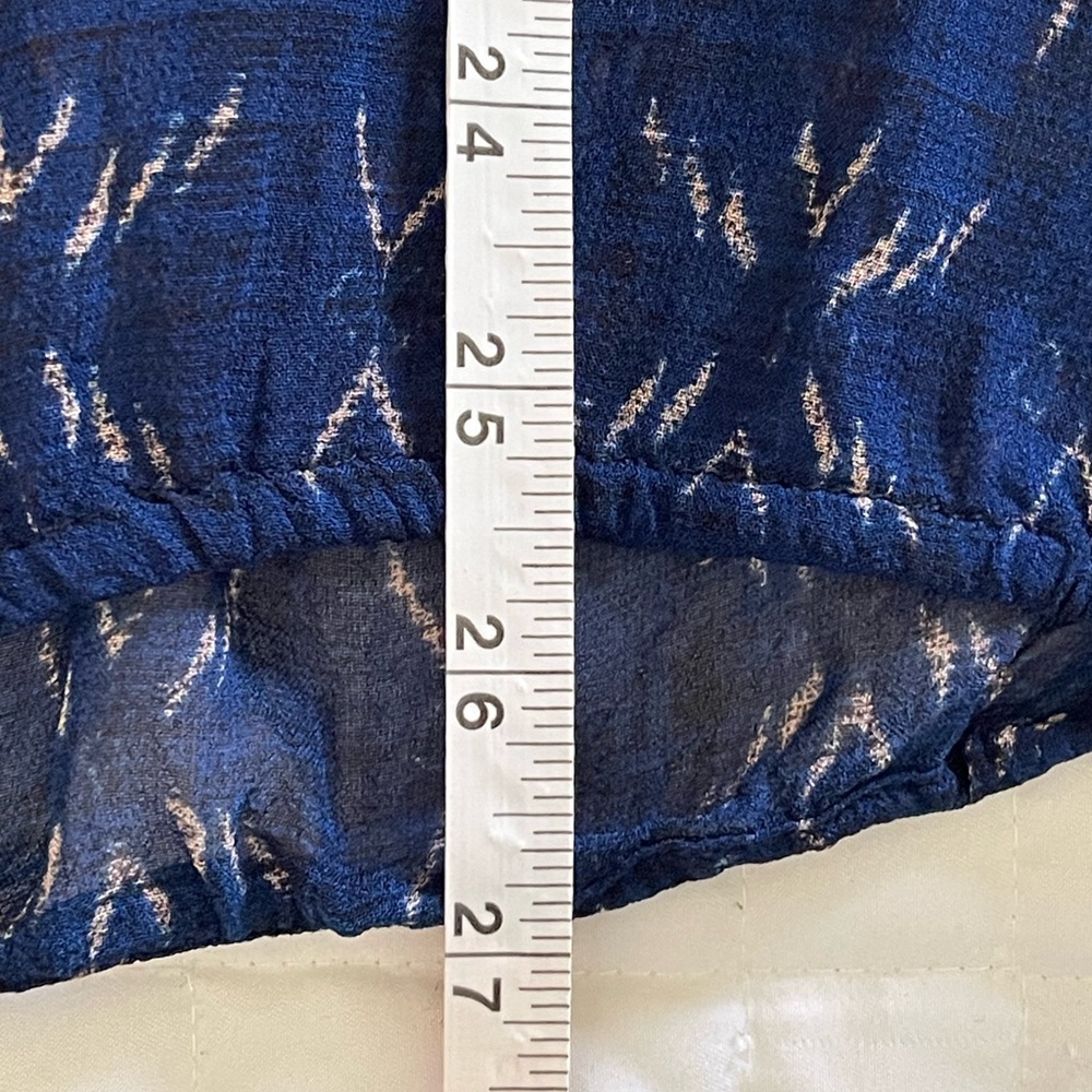 Lucky Brand Peasant Sheer Blouse color Blue in size Large - Picture 8 of 8